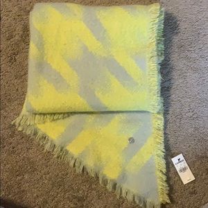 Lime green and gray scarf from express
